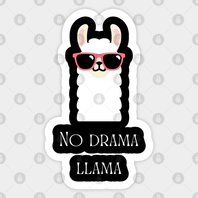 No Drama Llama Sticker by MFVStore